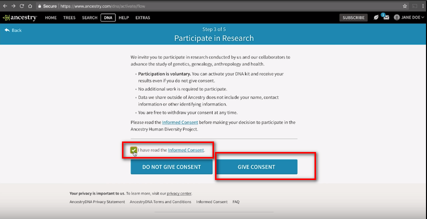 Given consent Ancestry